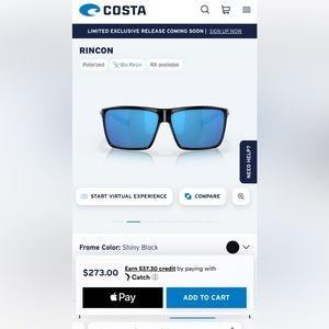 Costa Rincon RIN 11 men’s sunglasses, 580 lens (polarized) slightly used